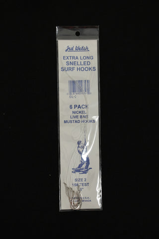 Extra Long Snelled Surf Hooks