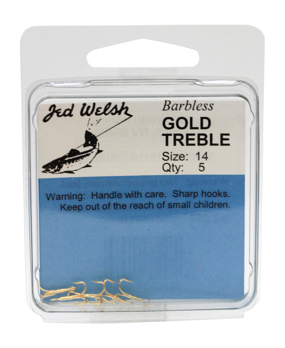 Barbless Gold Treble – Jed Welsh Fishing