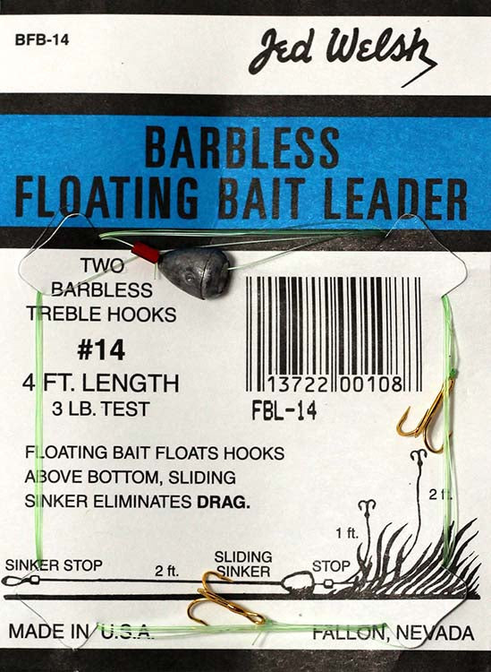 Floating Leader Rig Barbless Floating Bait Leader Rig #14 – Jed Welsh Fishing