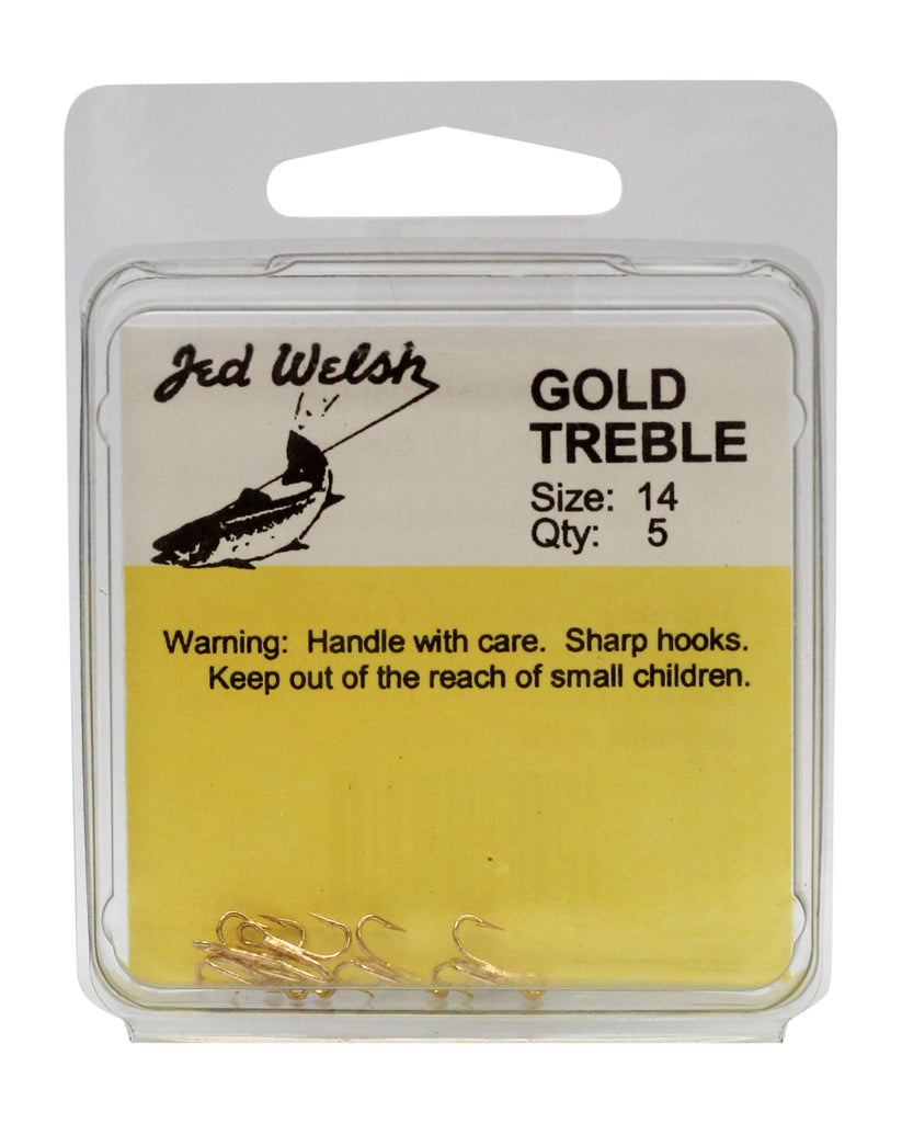Gold Treble Hooks – Jed Welsh Fishing
