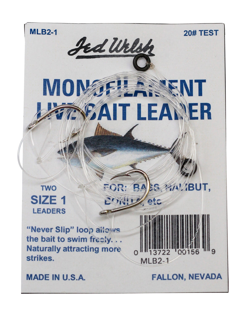 Mono Live Bait Leader 2 Pack – Jed Welsh Fishing